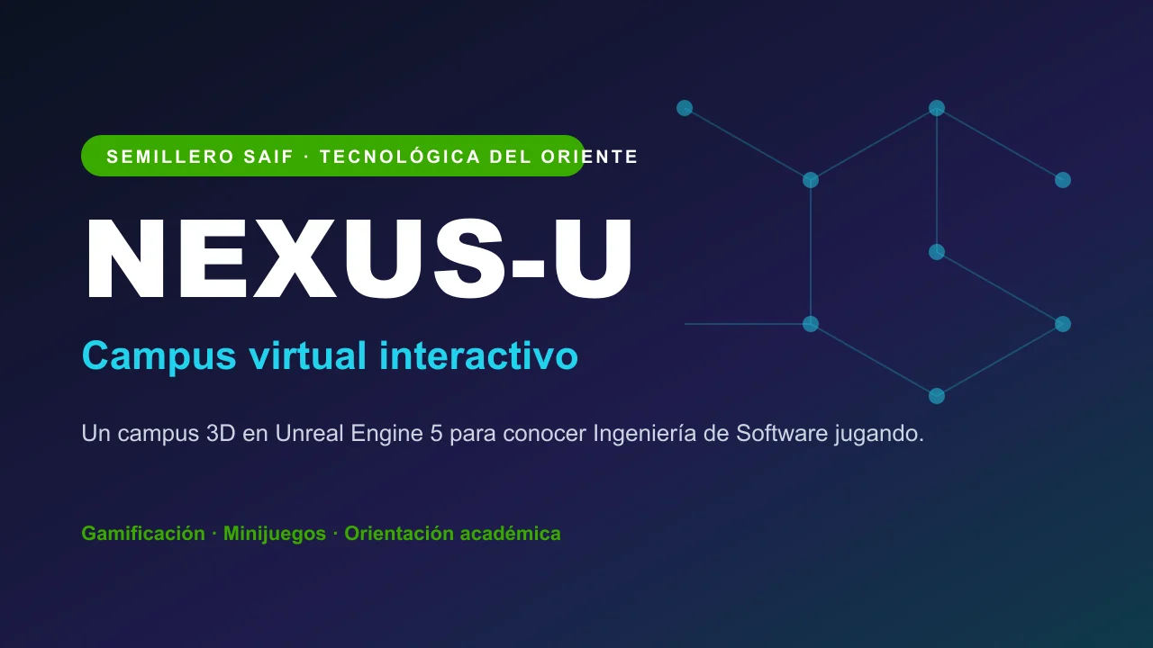 Vista de NEXUS-U · Campus virtual interactivo