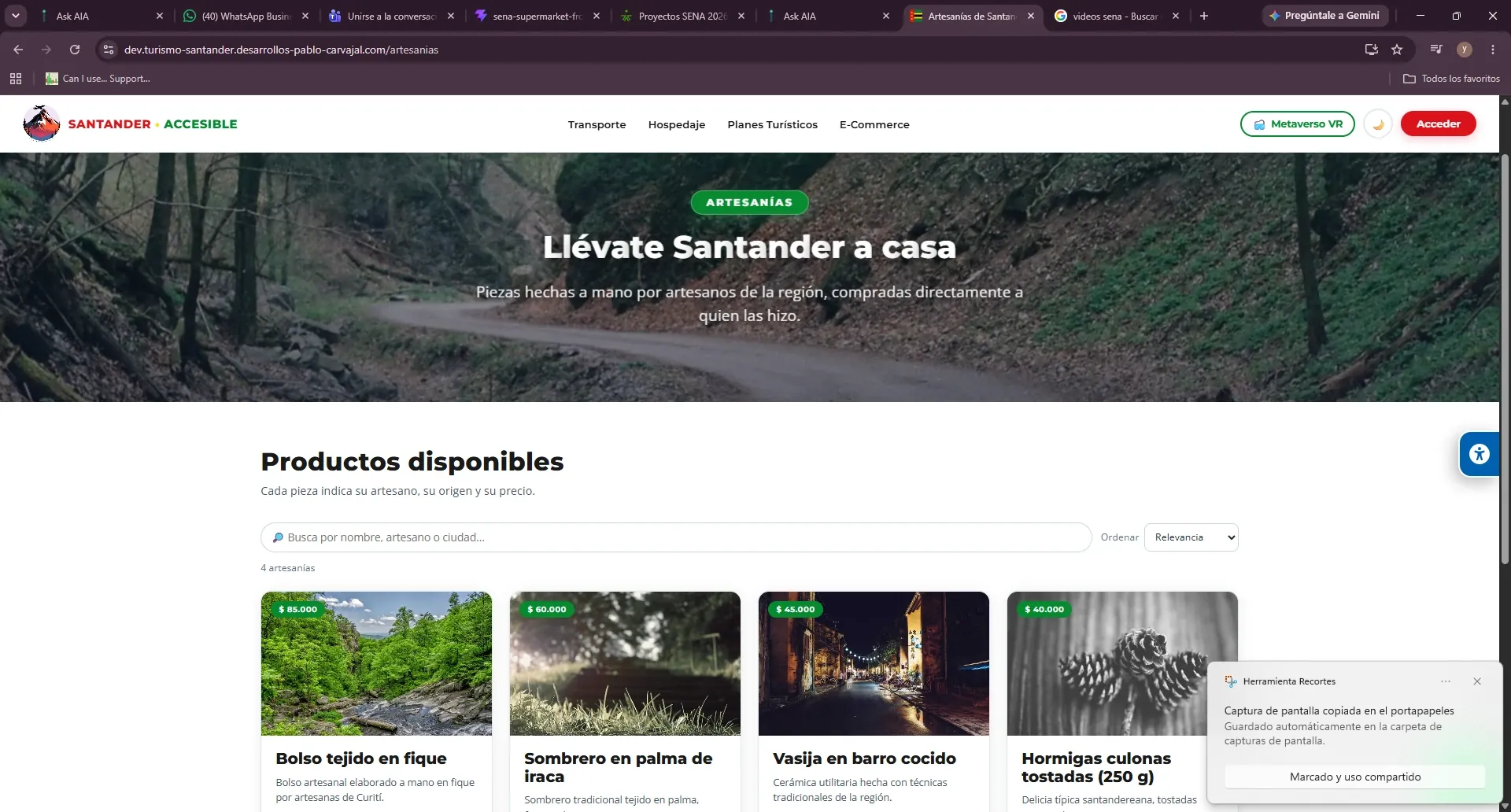 Santander Accesible: Artesanías