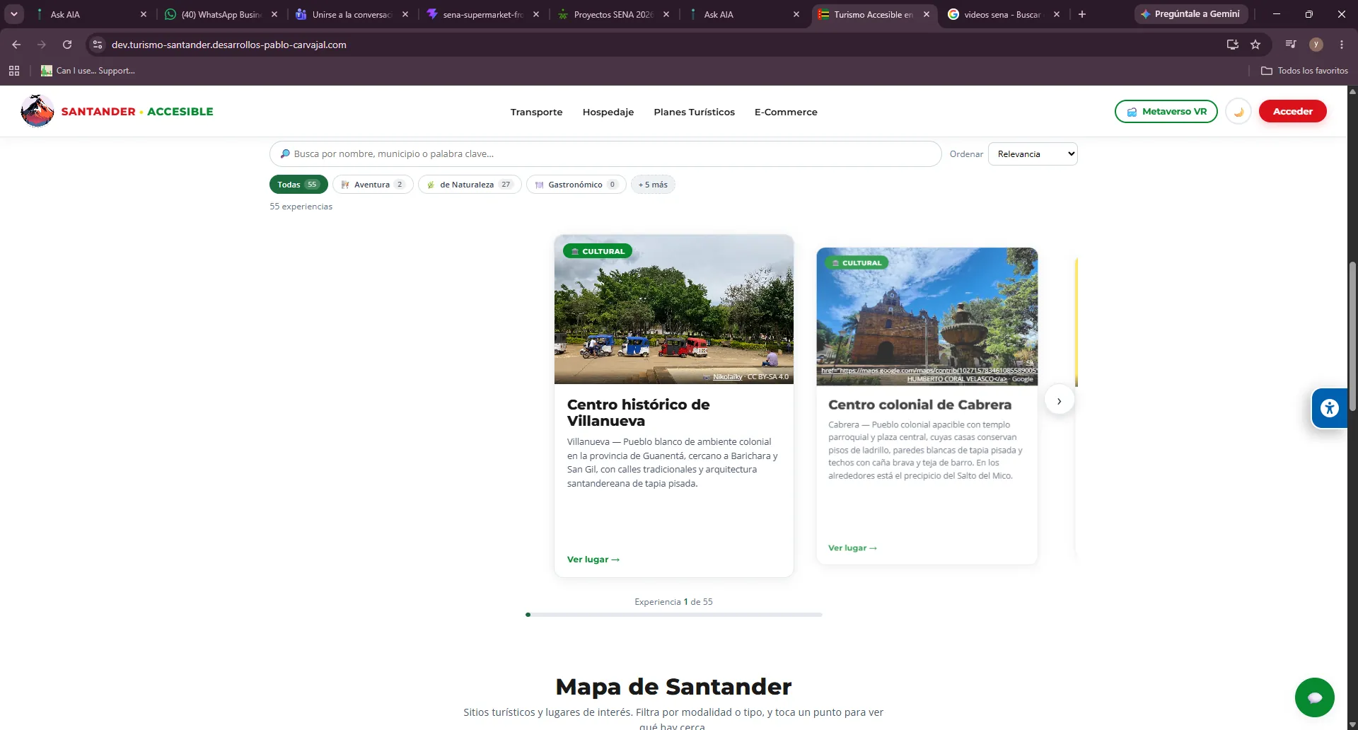 Santander Accesible: Experiencias