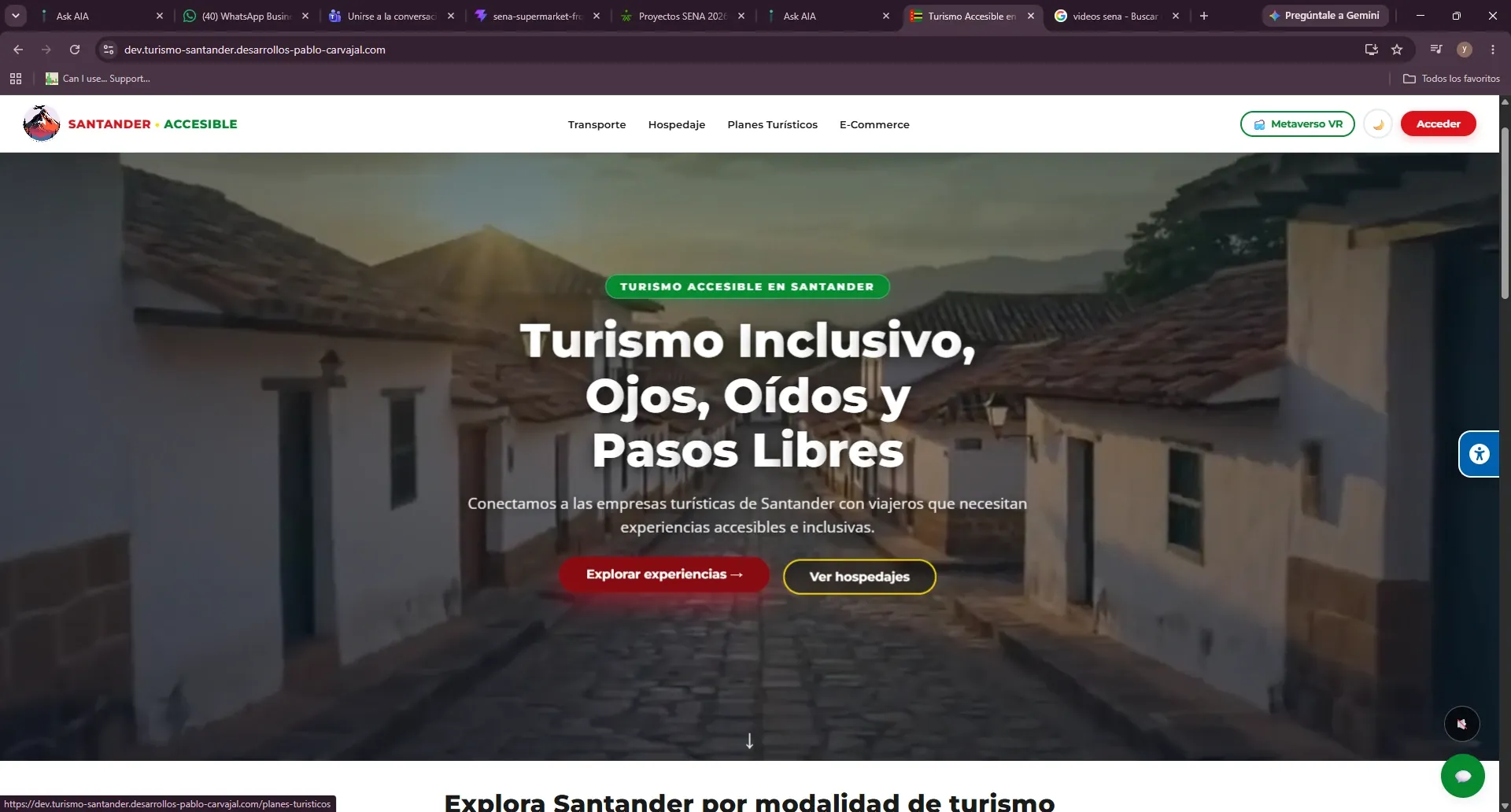 Santander Accesible: Inicio