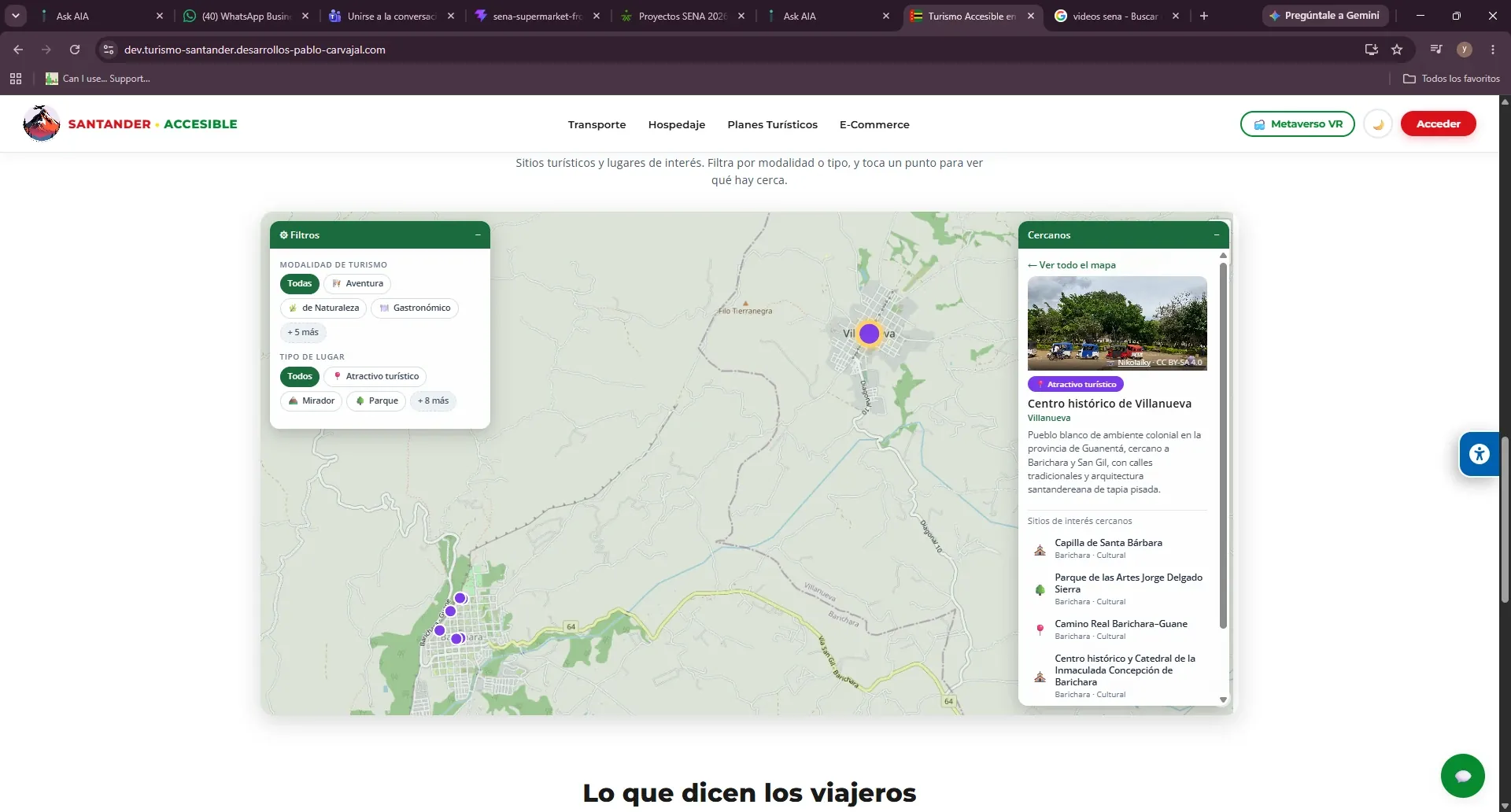 Santander Accesible: Sitios cercanos
