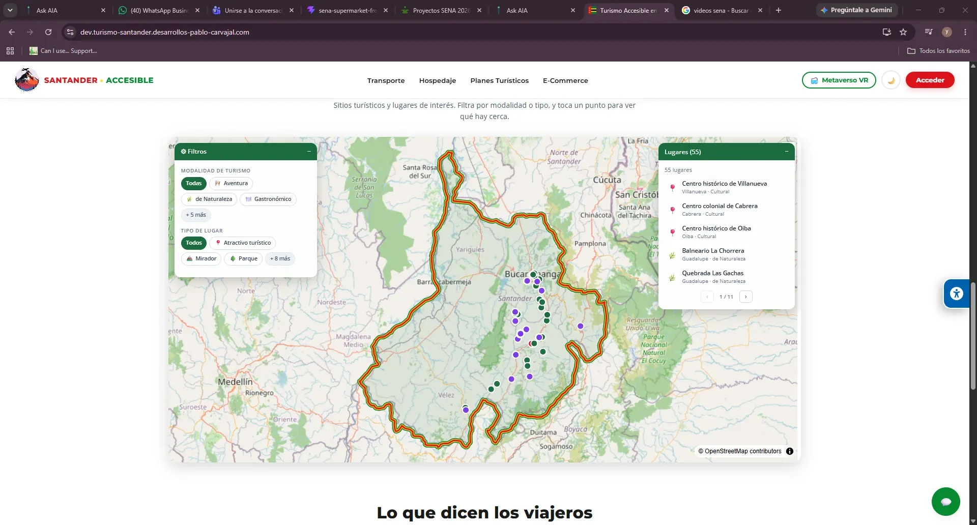 Santander Accesible: Mapa