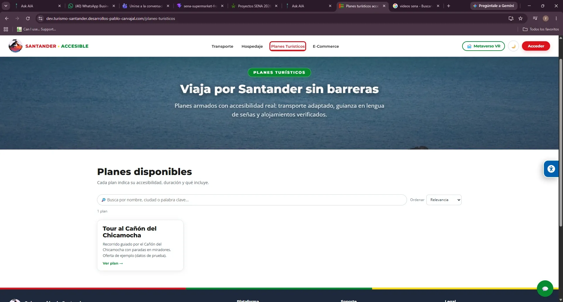 Santander Accesible: Planes turísticos